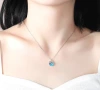 S925 sterling silver whale necklace, a light luxury and niche design for women's summer, a high-end collarbone chain, a gift for the Qixi Festival, a gentle smile Item Picture